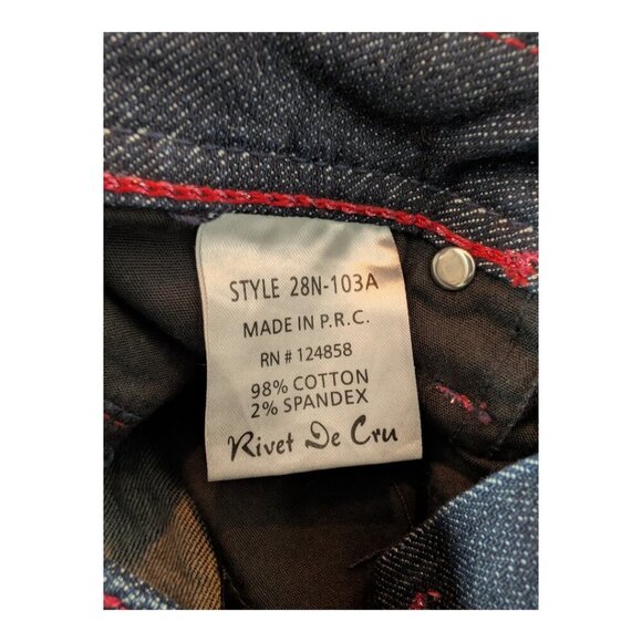 Rivet De Cru Embellished Skinny Jeans, Size 25 - Picture 5 of 10